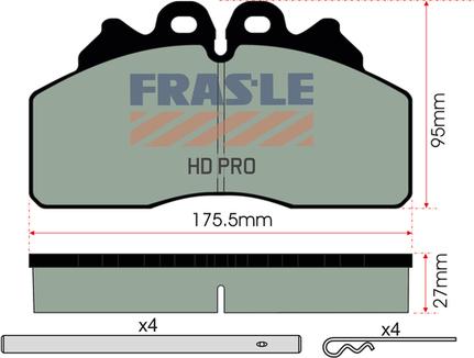 FRAS-LE PD/242-K049-HD - Тормозные колодки, дисковые, комплект autodnr.net