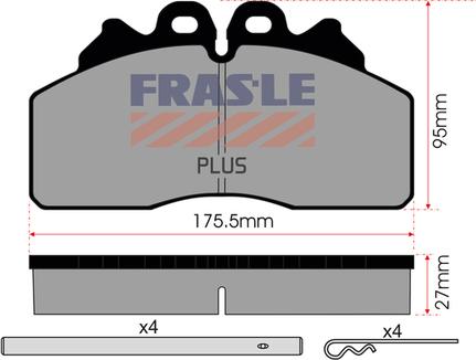 FRAS-LE PD/242-K049-PLUS - Тормозные колодки, дисковые, комплект autodnr.net