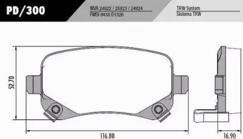 FRAS-LE PD/300 - Гальмівні колодки, дискові гальма autocars.com.ua