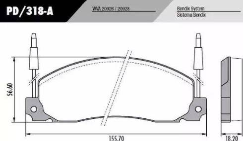 FRAS-LE PD318A - Гальмівні колодки, дискові гальма autocars.com.ua