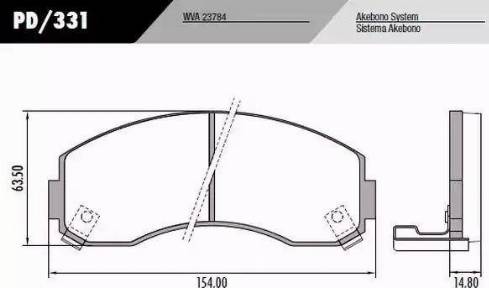 FRAS-LE PD/331 - Гальмівні колодки, дискові гальма autocars.com.ua