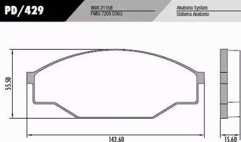 FRAS-LE PD429 - Гальмівні колодки, дискові гальма autocars.com.ua