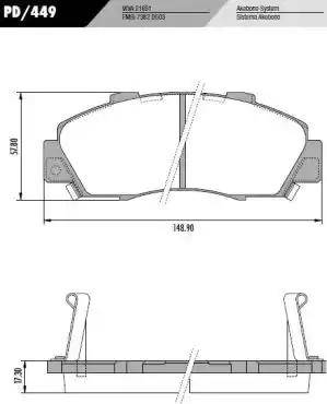 FRAS-LE PD/449 - Гальмівні колодки, дискові гальма autocars.com.ua