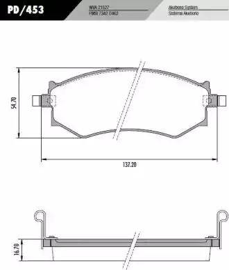 FRAS-LE PD/453 - Тормозные колодки, дисковые, комплект autodnr.net