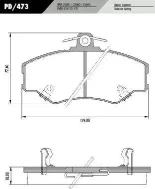 FRAS-LE PD473 - Гальмівні колодки, дискові гальма autocars.com.ua