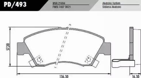 FRAS-LE PD/493 - Гальмівні колодки, дискові гальма autocars.com.ua