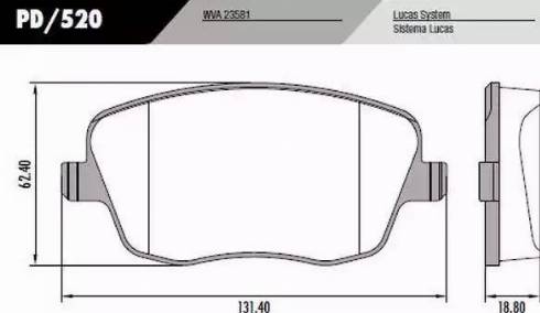 FRAS-LE PD/520 - Гальмівні колодки, дискові гальма autocars.com.ua