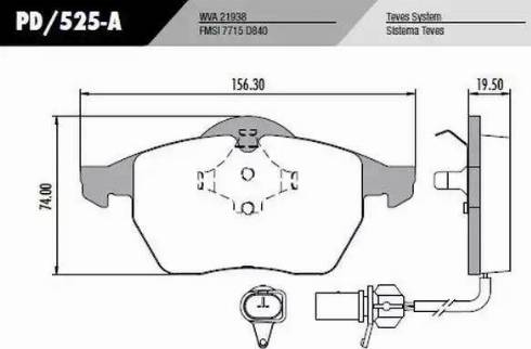 FRAS-LE PD/525-A - Тормозные колодки, дисковые, комплект autodnr.net