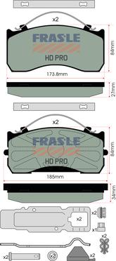 FRAS-LE PD/526-K020-HD - Гальмівні колодки, дискові гальма autocars.com.ua