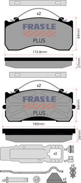 FRAS-LE PD/526-K020-PLUS - Гальмівні колодки, дискові гальма autocars.com.ua