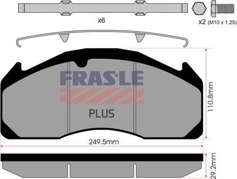 FRAS-LE PD/529-K008-PLUS - Гальмівні колодки, дискові гальма autocars.com.ua