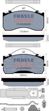 FRAS-LE PD/533-K020-CV - Тормозные колодки, дисковые, комплект autodnr.net