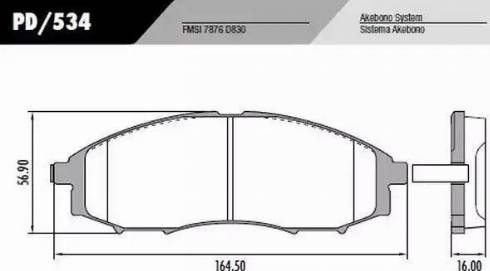 FRAS-LE PD/534 - Тормозные колодки, дисковые, комплект autodnr.net