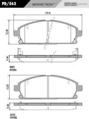 FRAS-LE PD/562 - Тормозные колодки, дисковые, комплект autodnr.net