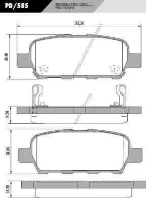 FRAS-LE PD/585 - Гальмівні колодки, дискові гальма autocars.com.ua