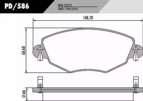 FRAS-LE PD/586 - Гальмівні колодки, дискові гальма autocars.com.ua