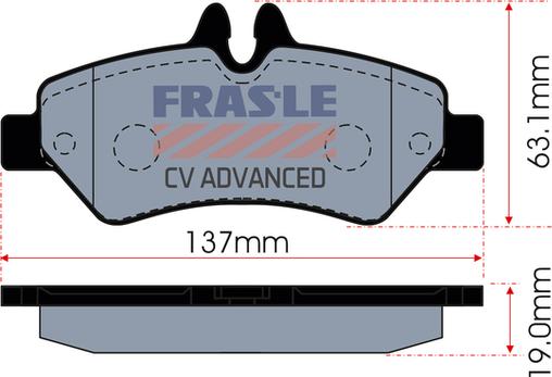 FRAS-LE PD/663-CV - Тормозные колодки, дисковые, комплект autodnr.net