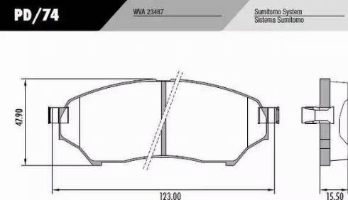 FRAS-LE PD74 - Тормозные колодки, дисковые, комплект autodnr.net