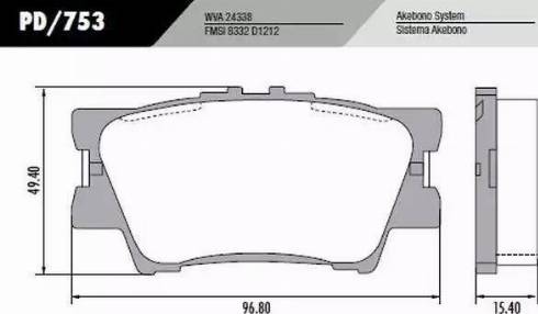 FRAS-LE PD/753 - Гальмівні колодки, дискові гальма autocars.com.ua