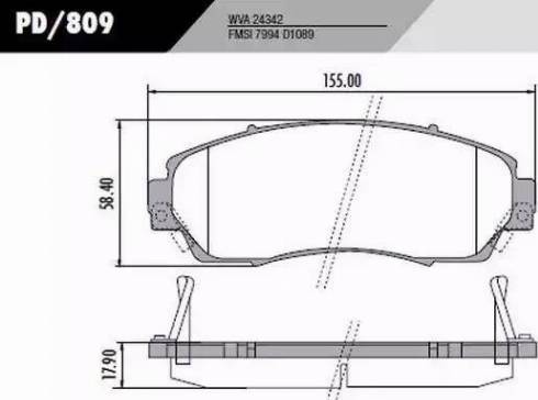 FRAS-LE PD/809 - Тормозные колодки, дисковые, комплект autodnr.net