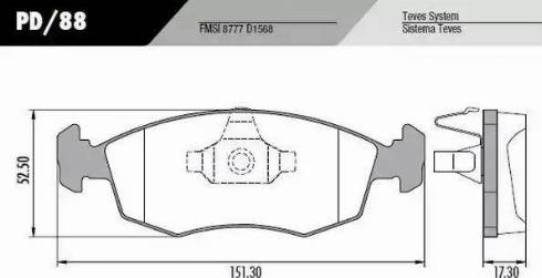 FRAS-LE PD/88 - Тормозные колодки, дисковые, комплект autodnr.net