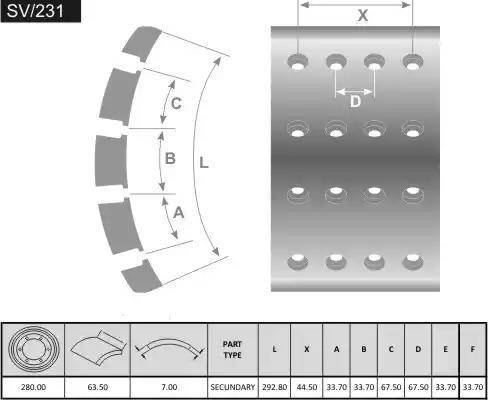 FRAS-LE SV/231-X - Гальмівні колодки, барабанне гальмо autocars.com.ua