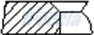 Freccia FR10-384300 - Комплект поршневых колец на 1 цилиндр RENAULT STD d80 autodnr.net