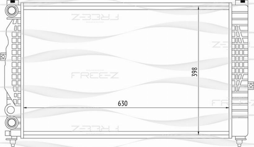 FREE-Z KK0103 - Радіатор, охолодження двигуна autocars.com.ua