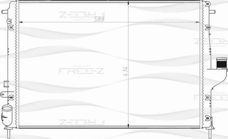 FREE-Z KK0181 - Радіатор, охолодження двигуна autocars.com.ua