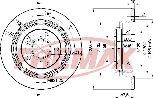 FREMAX BD-0034 - Тормозной диск autodnr.net