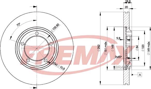 FREMAX BD-0100 - Тормозной диск avtokuzovplus.com.ua