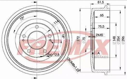 FREMAX BD-0101 - Тормозной барабан avtokuzovplus.com.ua