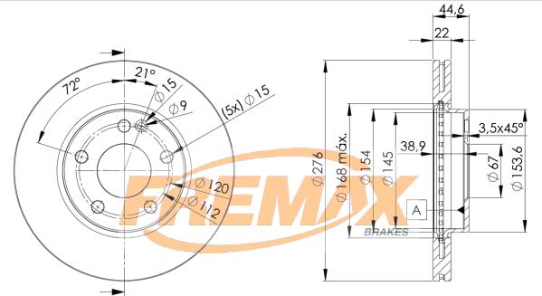 FREMAX BD-0111 - Гальмівний диск autocars.com.ua