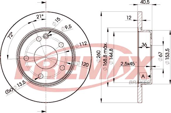 FREMAX BD-0112 - Гальмівний диск autocars.com.ua