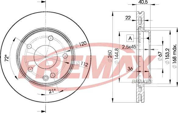 FREMAX BD-0113 - Гальмівний диск autocars.com.ua