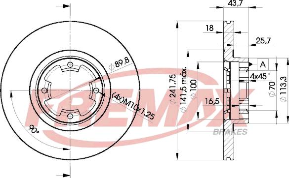 FREMAX BD-0170 - Тормозной диск avtokuzovplus.com.ua