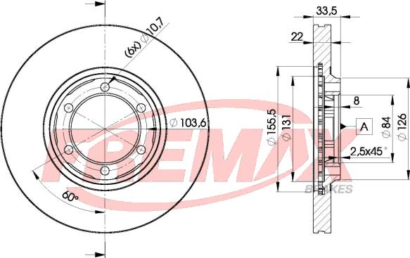 FREMAX BD-0201 - Гальмівний диск autocars.com.ua