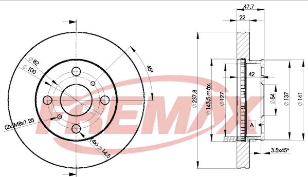 FREMAX BD-0260 - Гальмівний диск autocars.com.ua