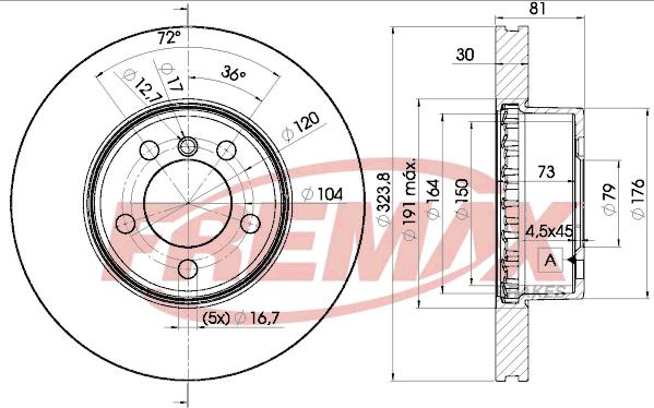 FREMAX BD-0265 - Тормозной диск avtokuzovplus.com.ua