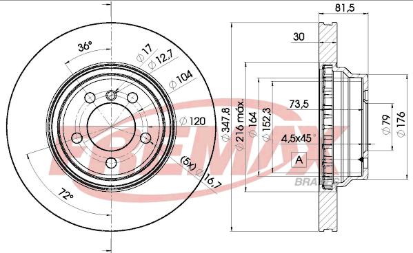 FREMAX BD-0267 - Тормозной диск avtokuzovplus.com.ua