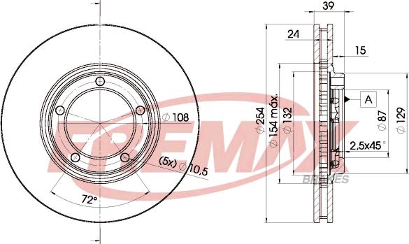 FREMAX BD-0301 - Тормозной диск avtokuzovplus.com.ua