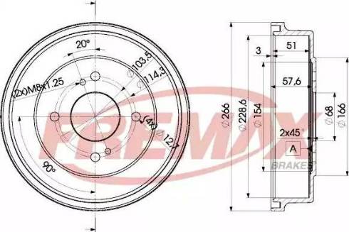 FREMAX BD-0349 - Гальмівний барабан autocars.com.ua