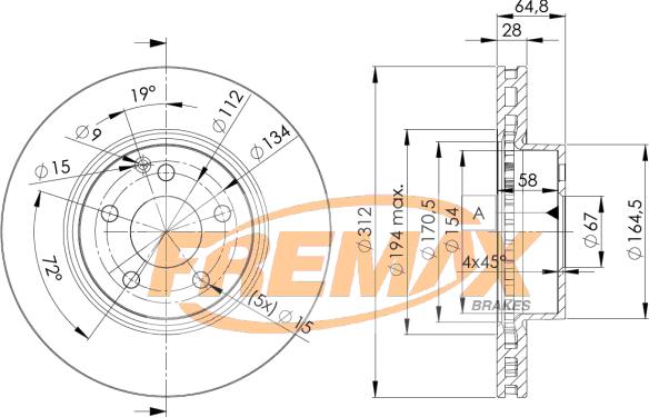 FREMAX BD-0414 - Гальмівний диск autocars.com.ua