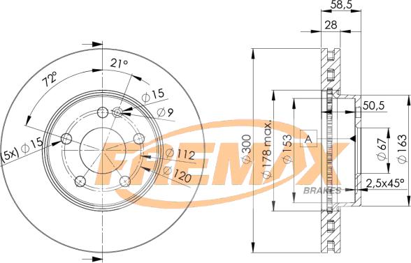 FREMAX BD-0415 - Тормозной диск avtokuzovplus.com.ua