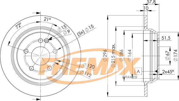 FREMAX BD-0416 - Тормозной диск avtokuzovplus.com.ua