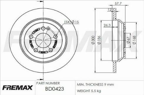 FREMAX BD-0423 - Тормозной диск avtokuzovplus.com.ua