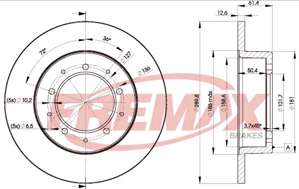 FREMAX BD-0461 - Гальмівний диск autocars.com.ua