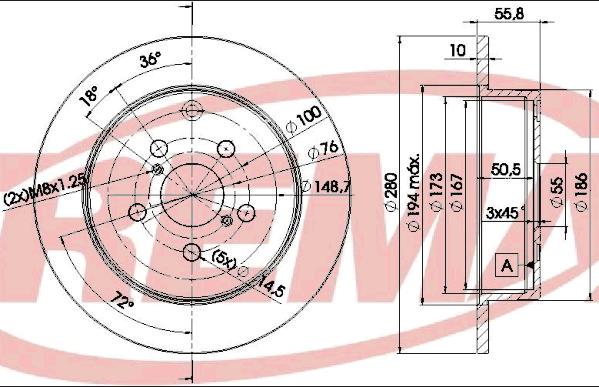 FREMAX BD-0503 - Тормозной диск avtokuzovplus.com.ua