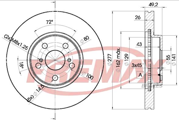 FREMAX BD-0504 - Гальмівний диск autocars.com.ua