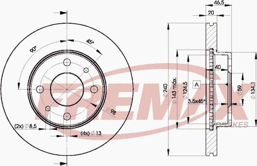 FREMAX BD-0707 - Тормозной диск avtokuzovplus.com.ua